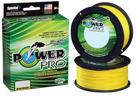 PowerPro Unisex-Erwachsene 21100150100Y 6,8 kg x 90 m, Gelb, Mehrfarbig/Meereswellen (Ocean Tides), One Size