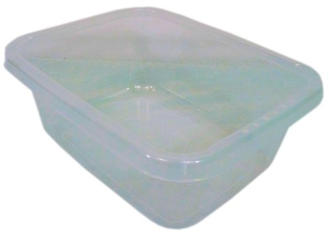 5 Litre Rectangular Clear Plastic Washing Up Bowl Basin