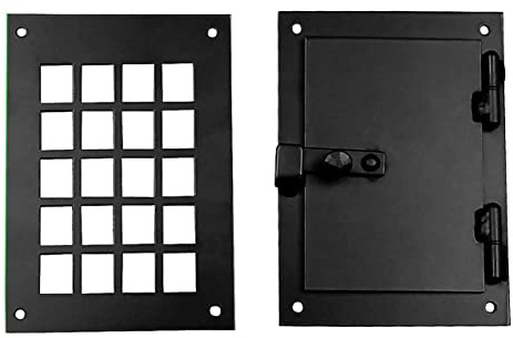 Hinged Decorative Door Speakeasy Grille, Door Viewer, Black