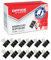 Office Products Foldback-Klammern 51mm / 12 Stück/aus Metall/Schwarz/Silber/Unempfindlich Gegen Verformung/Büroklammern Papierklammern