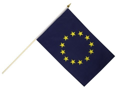 Stockflagge Europäische Union EU - 30 x 45 cm