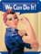 Nostalgic-Art Cartel de Chapa Retro USA – We Can do it – Idea de Regalo para la Cocina, metálico, Diseño Vintage para decoración Pared, 15 x 20 cm