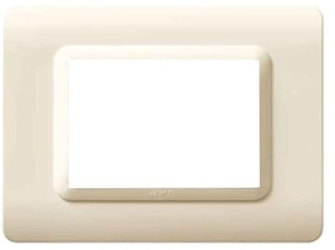 Placca Ave 44Py03Sa Tecnopolimero 44 3 Moduli Sabbia Ral 1013
