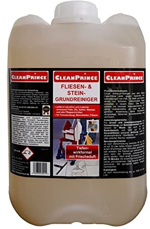 CleanPrince Steinreiniger säurefrei Fliesen und Stein 10 Liter CP100020 | Grundreiniger Fliesen Beton Boden Reiniger