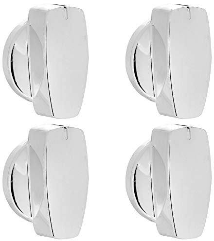 First4spares Replacement Chrome Control Knob for Belling 444440222, 444445410, 444445413, Countryrange & 100DF Range Cookers (4)