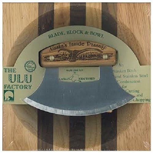 Inside Passage Ulu-Messer, 15,9 cm und 20,3 cm Blockschale, Birke