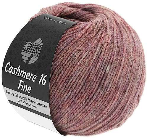 LANA GROSSA Cashmere 16 Fine | Aus Kaschmir- und Merinowolle | Handstrickgarn aus 80% Schurwolle (Merino extrafine), 10% Kaschmir & Polyamid | 50g Wolle zum Stricken & Häkeln | 320m Garn FB 1