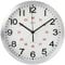 Acctim Metal Radio Controlled Wall Clock, Aluminium, White, 25cm Diameter