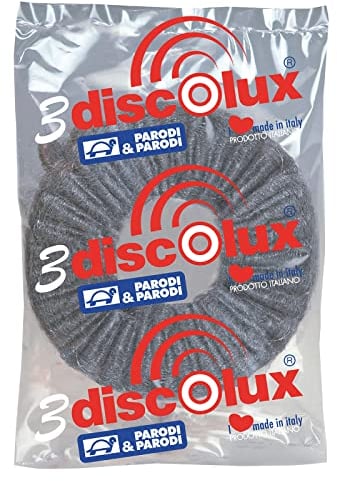 Parodi&Parodi DISCOLUX - 3 discos de lana de acero, pulidora, suelo, Art 105, color gris