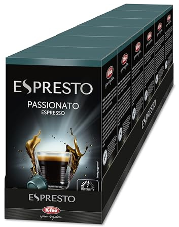 ESPRESTO Kaffeekapseln Passionato Espresso, für K-fee Systems, 96 Kapseln | kompatibel mit K-fee & ALDI EXPRESSI* | fruchtig & samtig | RFA