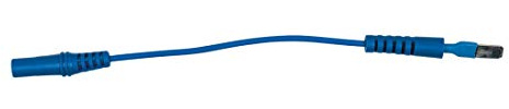 KS Tools 150.0966 4,0 mm Eingangsbuchse auf 6,0 mm Prüfadapterstecker flach (blau)
