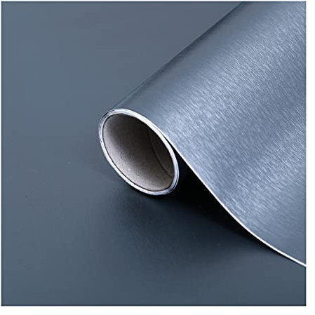 d-c-fix vinilo adhesivo muebles Gris de acero platino aspecto metálico autoadhesivo impermeable decorativo para cocina, armario, puerta, mesa papel pintado forrar rollo láminas 45 cm x 1,5 m
