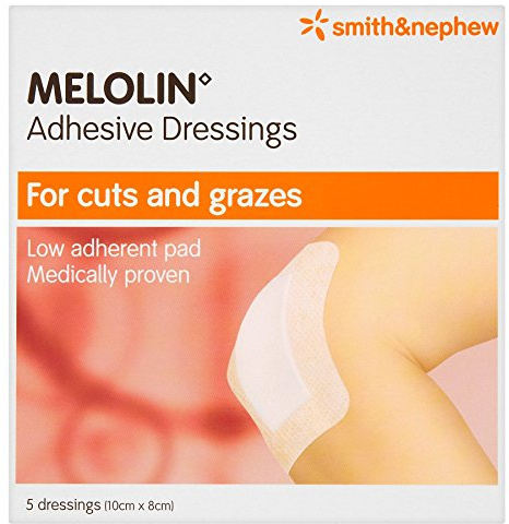 Melolin 10cm x 8cm 5 Adhesive Dressings
