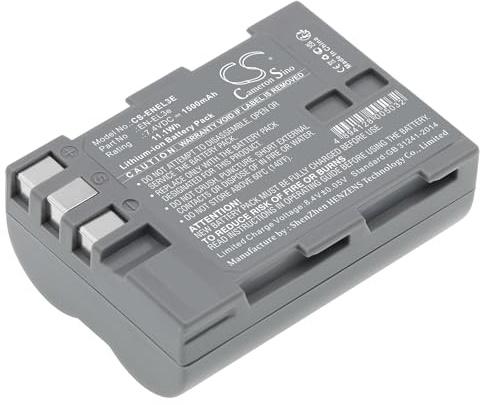 VINTRONS Battery for Nikon D100 SLR, DSLR D700, D50, D100, D90, D80, D300, D70, D70s, D200, D300, D700, D900 (EN-EL3e)