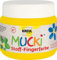 KREUL 28102 - Mucki leuchtkräftige Stoff - Fingerfarbe, 150 ml in gelb, auf Wasserbasis, parabenfrei, glutenfrei, laktosefrei und vegan, optimal für die Anwendung mit Fingern und Händen