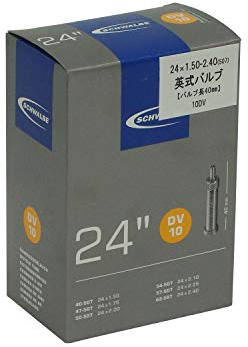 Schwalbe Fahrradschlauch DV10 40/62-507 EK 40 mm, Schwarz, 24 x 1.75-2.35 DV40 mm