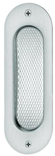 Schiebetürmuschel FSB 4212 oval,40x120 mm,ungelocht,Aluminium silber eloxiert ; 1 Stück