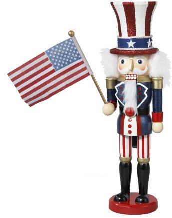 Hollywood Kurt Adler Casse-Noisette Oncle Sam en Bois de 38 cm