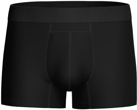 PROTECHDRY - Washable Urinary Incontinence Cotton Boxer Brief Underwear for Men, with Front Absorbent Area, Black XX-Large, 42-44 Waist