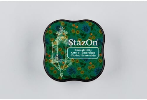 Tsukineko Stazon Midi Emerald City Ink Pad, Green