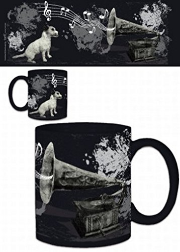 1art1 Hunde His Master's Voice, Jack Russell Terrier Foto-Tasse Kaffeetasse 9x8 cm