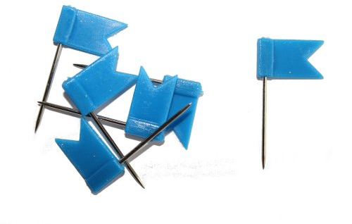 dalipo 31015 - Markiernadeln, Fahne, 100 Stück, blau