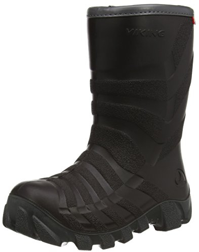 Viking Ultra Warm, Stivali da neve Unisex - Bambini e ragazzi, Nero Black Grey, 35 EU