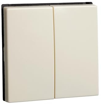 Elso Wippe mit Schriftfeld Serienschalter Doppeltaster Joy, perlweiß, 273500