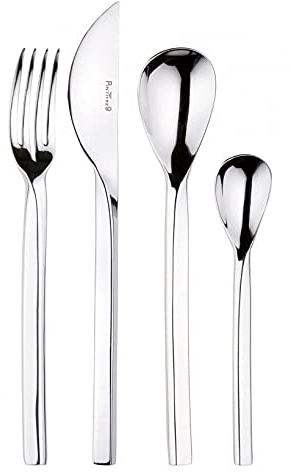 Pintinox Set da 24 pz, Posate Serie Treccia in Acciaio Inox Nichel Free, Box Gift