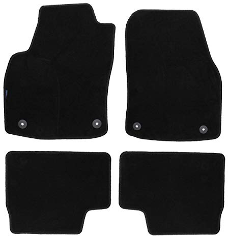 Petex – Autoteppich 3-teilig Rex graphit T5 Van seit der Kabine-05/2003 3 Sitzer mit Halterung Knopf