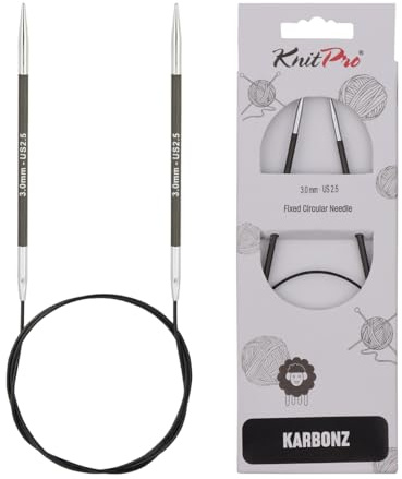 KnitPro Karbonz Fixed Circular Needles 16 (40cm) | 3.00 mm