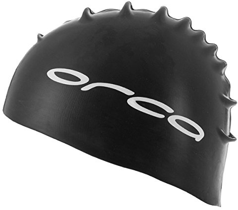 ORCA Silicone Swim Cap Hat - Black - 100% Silicone - Made from materials built to last - Seamless, snug fit
