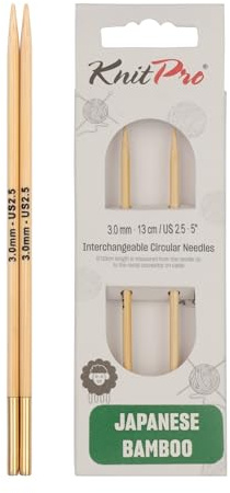 KnitPro K22413 Rundstricknadel, Bamboo, Natur, 12 x 0.3 x 0.3 cm, 2 Count
