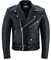 Bohmberg Giacca in pelle da uomo Giacca da motociclista Highway Marlon Brando Giacca da moto - Giacca da turismo in vera pelle pieno fiore Nero - XXL