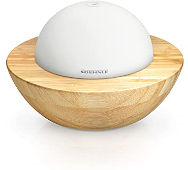 Soehnle Design Aroma Diffuser Modena in Weiß mit Ultraschallvernebelungstechnik, Zerstäuber für eine Beduftung mit Wasser und Duftöl, Diffuser mit Farbwechsel