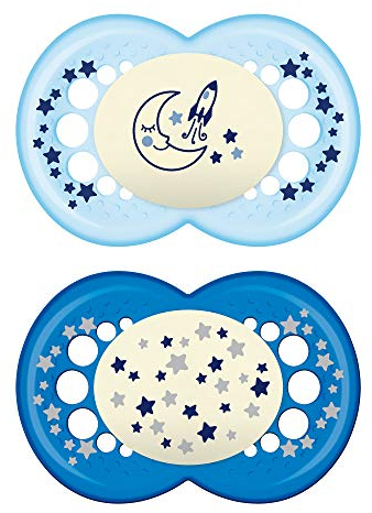 Mam Babyartikel mam night glow in the dunkle silikon schnuller junge 6 plus monate 2-count