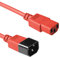 ACT Power Cable 1.8m, C13 to C14 Extension Cable for Cold Devices, IEC Male to Female 3 Pin Power Cable- AK5106 Red