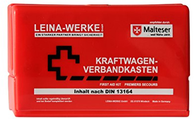 Leina-Werke 10056 KFZ-Verbandkasten Leina-Star II, Rot/Weiß/Schwarz