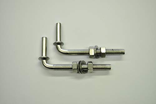 Gewindekloben Edelstahl Nirosta Dorn Ø = 10,5 mm 140 mm lang - Set á 2 Stk.