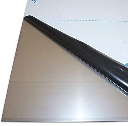 B&T Metall Edelstahl V2A Blech-Zuschnitt, 3,0mm stark, Größe 300 x 300 mm | blank gewalzt, eins. foliert