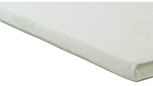 ELONEO Matratzenauflagen-Ersatzbezug mit Reißverschluss, Aloe Vera Bezug geeignet für alle 4 cm Matratzen Topper, allergikerfreundlich, hautfreundlich u. waschbar, Weiß (120 x 200 cm)