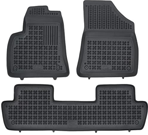 REZAW - PLAST Antirutschmatten Auto fußmatten passt für Peugeot 5008 I 2009-2017 Kompletter Schutz für Ihr Auto bei Allen Wetterbedingungen mit perfekt passenden Anti rutsch gummimatten