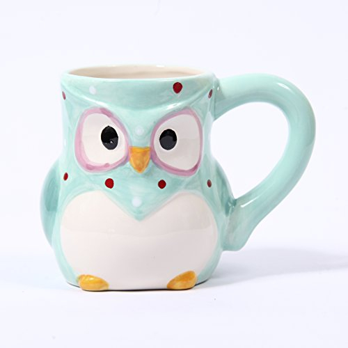 Mystic Moments Blue Ceramic Polka Dot Owl Mug