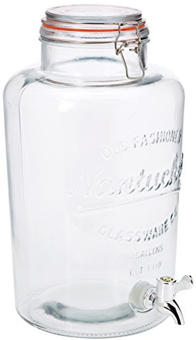 Nerthus FIH 099 Distributeur de Boisson en Verre avec Robinet Verre 30,5 cm 8 l
