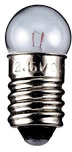 Goobay 5 Stück Torch Globular E10 3W 24V (DC) 100mA H 24mm