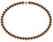 Schmuckwilli Perlenkette für Damen Magnetverschluß - 45cm Länge mit 8mm großen braunen runden Mallorca Perlen - Muschelkernperlen Kette für jeden Anlass - die Halskette Pearl Necklace für Frauen