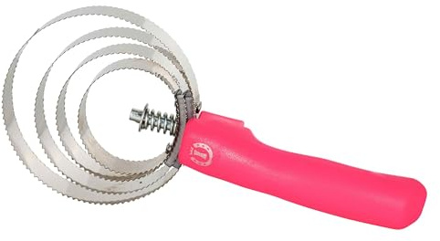 Imperial Riding Metall-Federstriegel IRH, robuster Federstriegel aus Metall zur Entfernung von losem Haar und grobem Schmutz, effektive Fellreinigung & stylischer Stall-Look, Neon Pink
