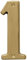 Hy-Ko Products BR-51PB/1 Prestige Numero civico 1 (Uno), 12,7 cm, finitura ottone lucido, 1 pezzo