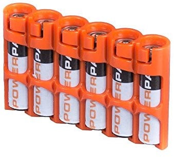 PowerPax 6 AAA Battery Caddy - Orange