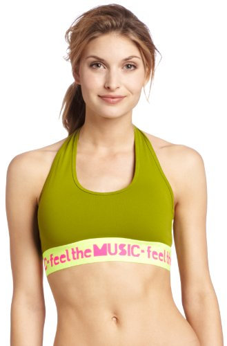 Zumba Fitness Damen Feel It Neckholder Bra Top, Damen, Grün, Large